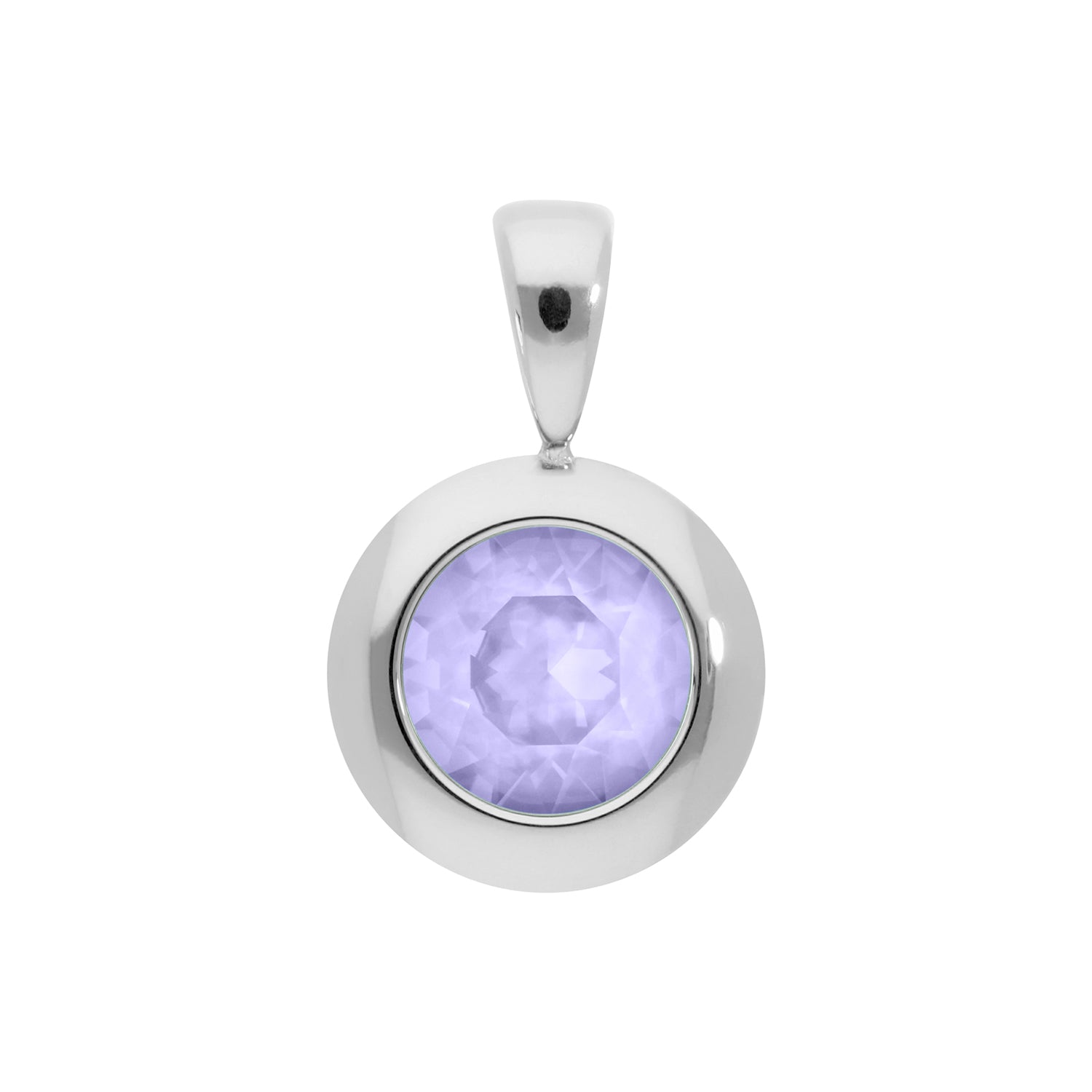 Tondo Anhänger 13 mm - Silber Crystal Purple Ignite