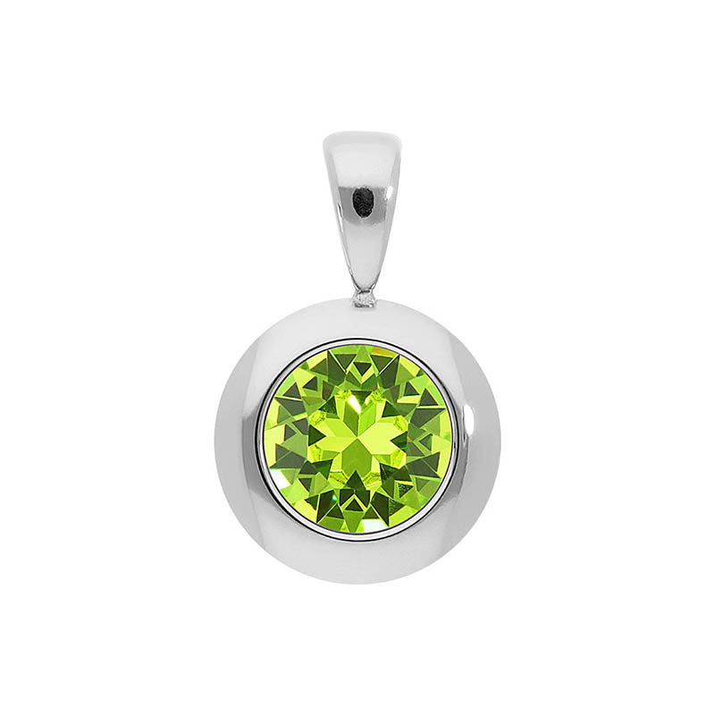 Tondo Anhänger 13 mm - Silber Citrus Green