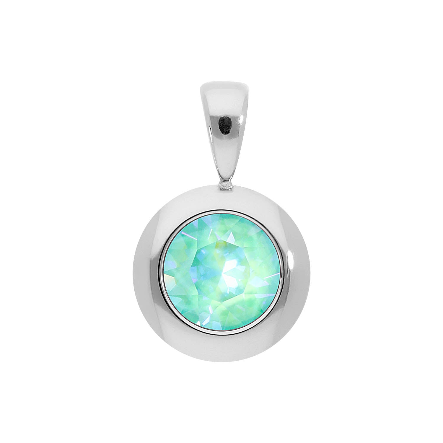 Tondo Anhänger 13 mm - Silber silky sage delite