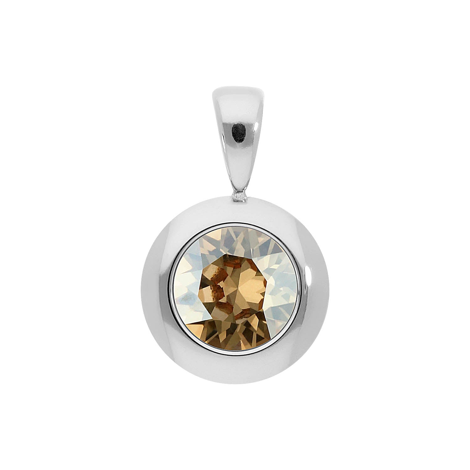 Tondo Anhänger 13 mm - Silber golden shadow