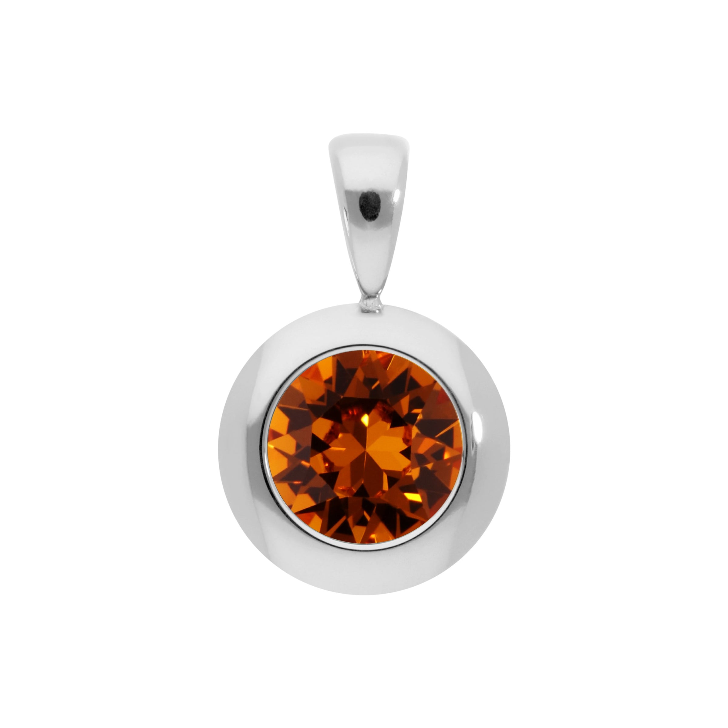 Tondo Anhänger 13 mm - Silber Smoked Topaz