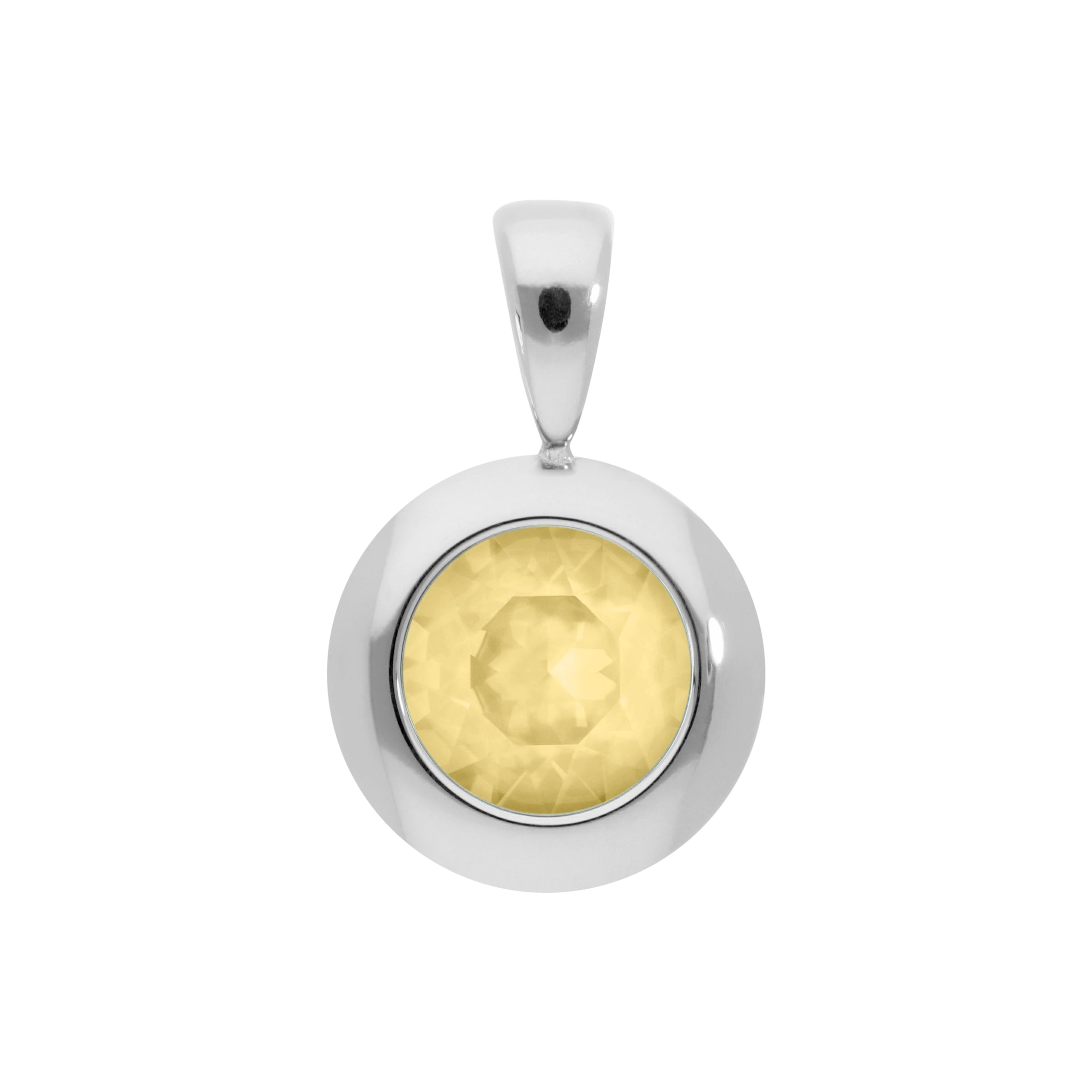 Tondo Anhänger 13 mm - Silber Recreated Dark Jonquil