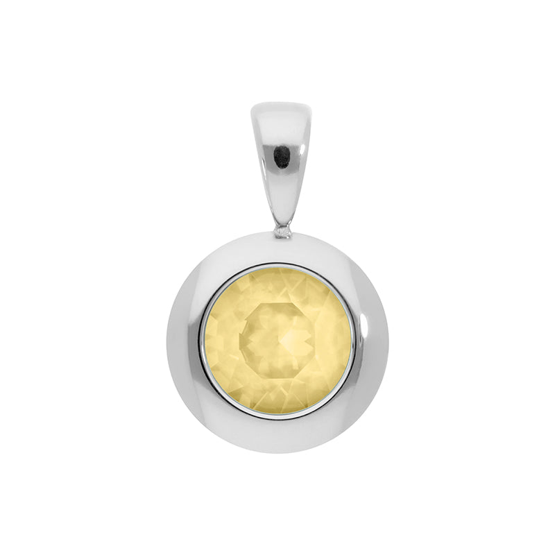 Tondo Anhänger 13 mm - Silber Recreated Dark Jonquil