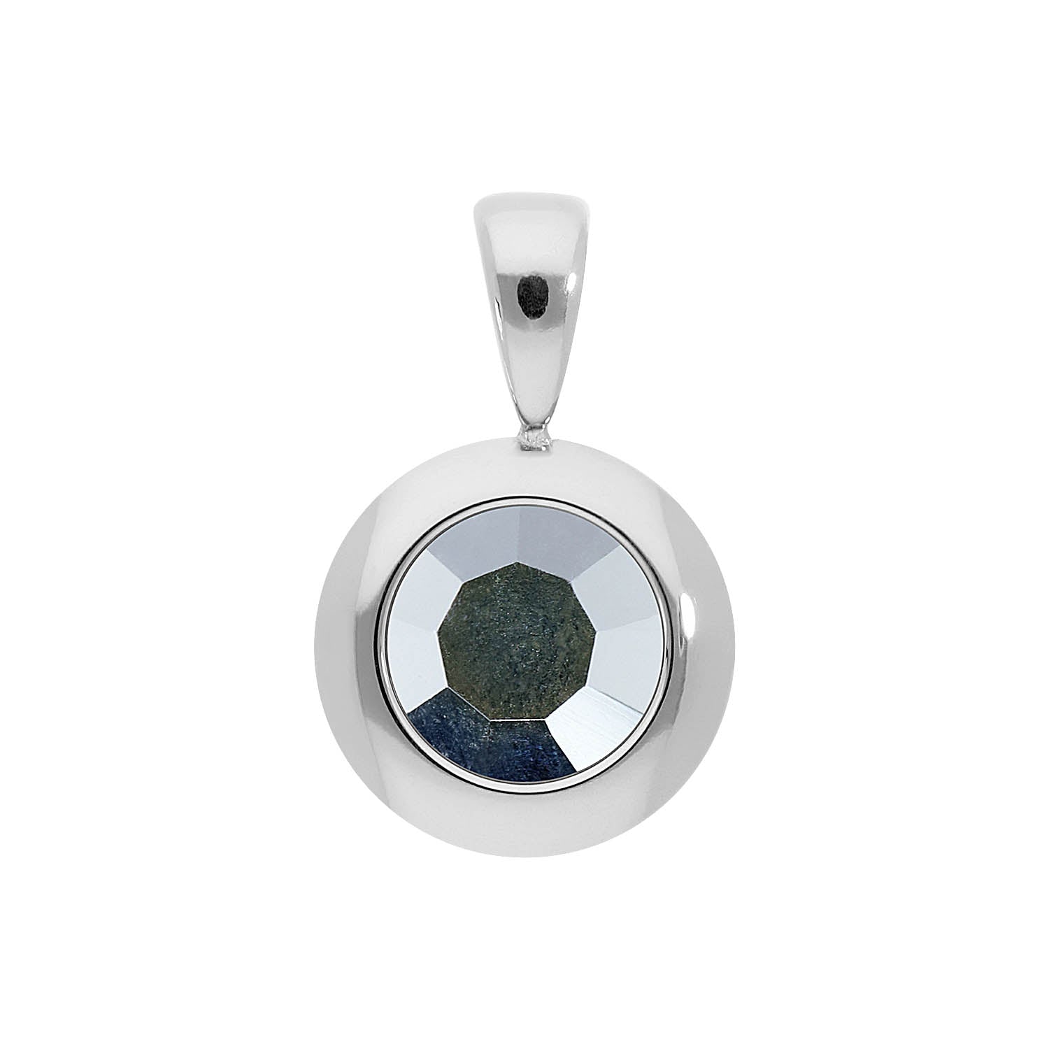Tondo Anhänger 13 mm - Silber crystal labrador