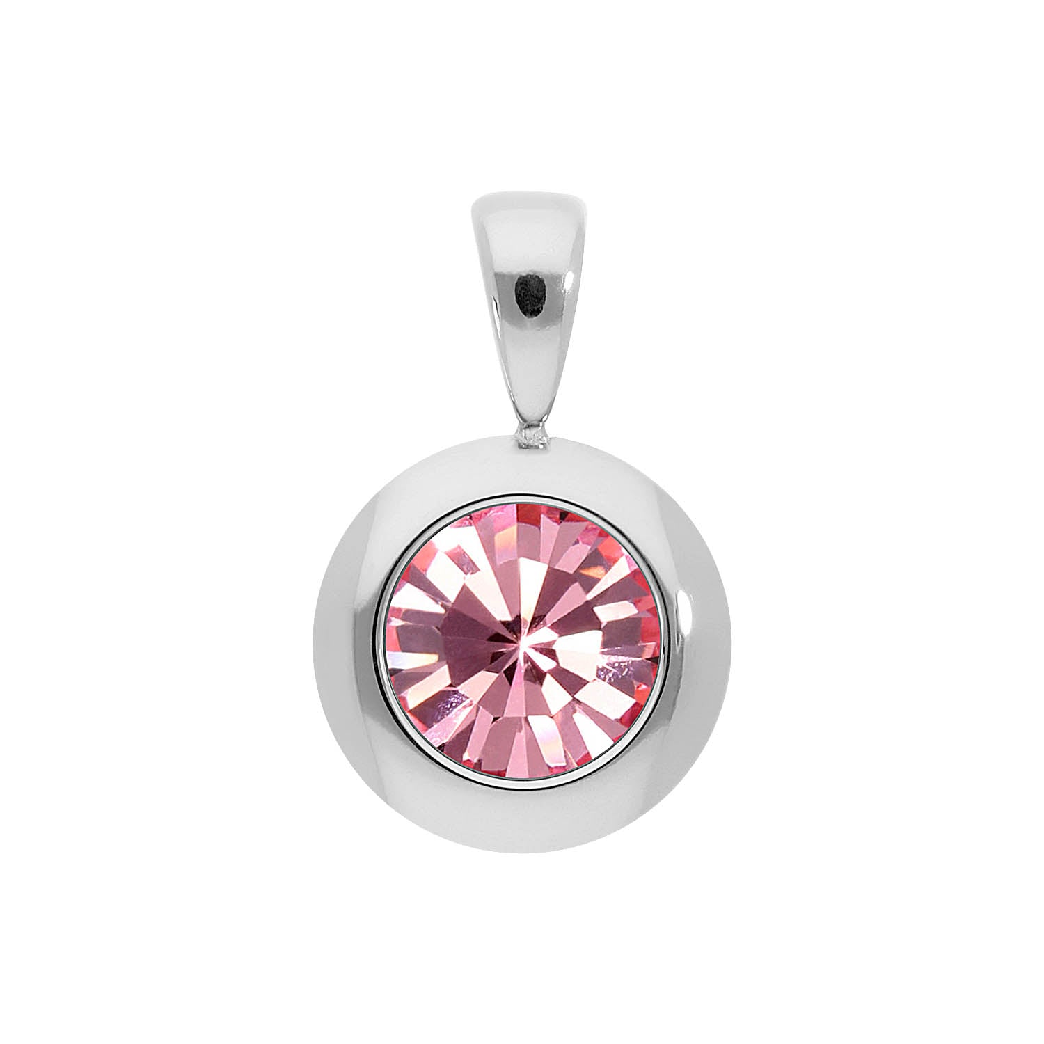 Tondo Anhänger 13 mm - Silber Light Rose
