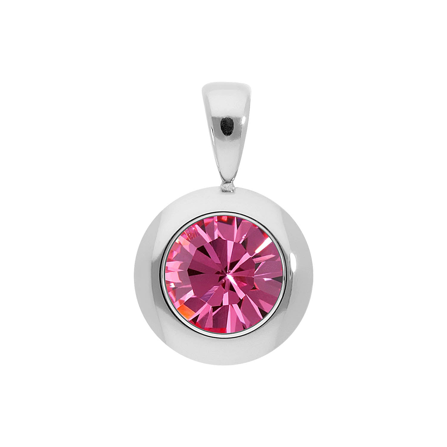 Tondo Anhänger 13 mm - Silber rose