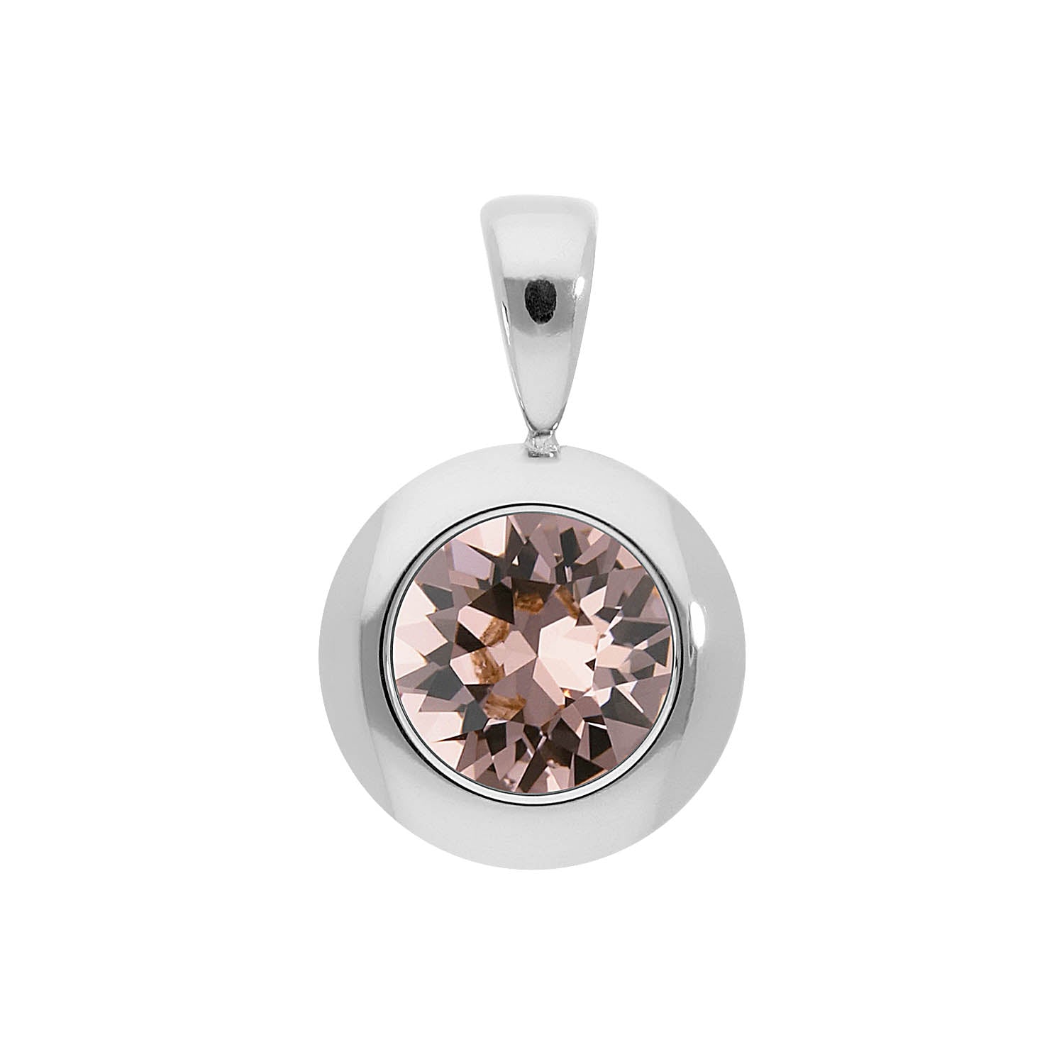Tondo Anhänger 13 mm - Silber vintage rose