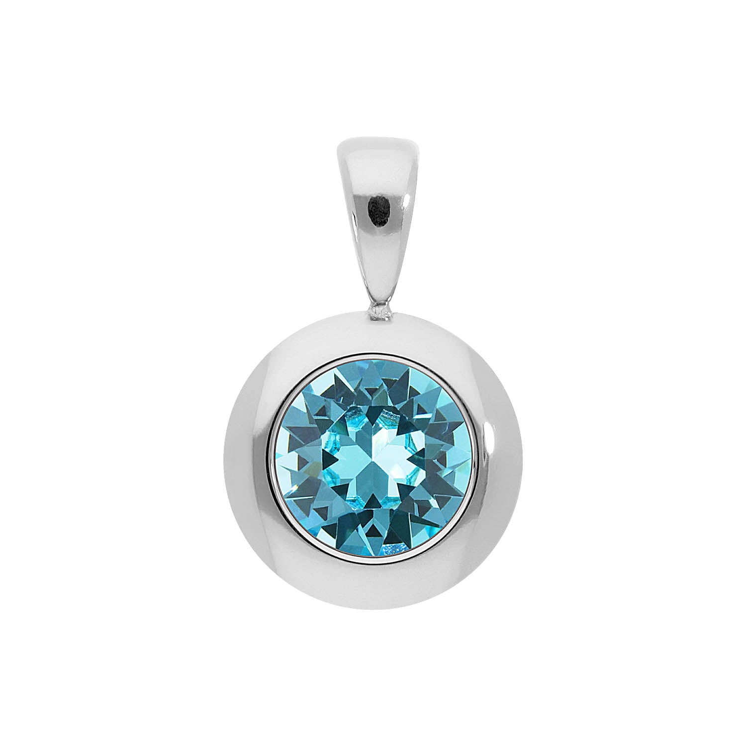 Tondo Anhänger 13 mm - Silber Light Turquoise