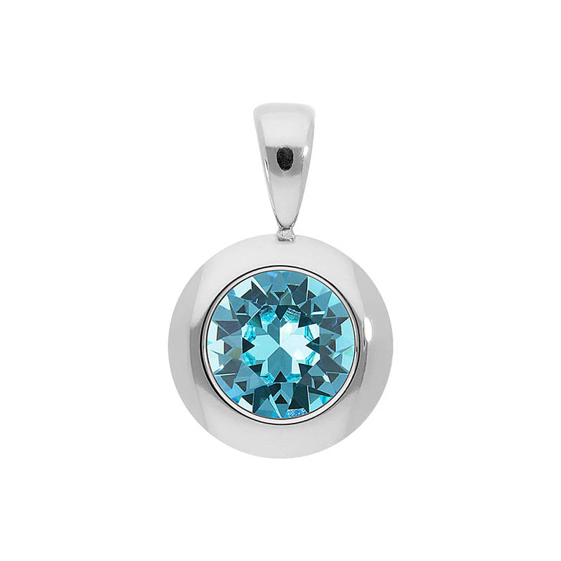 Tondo Anhänger 13 mm - Silber Light Turquoise