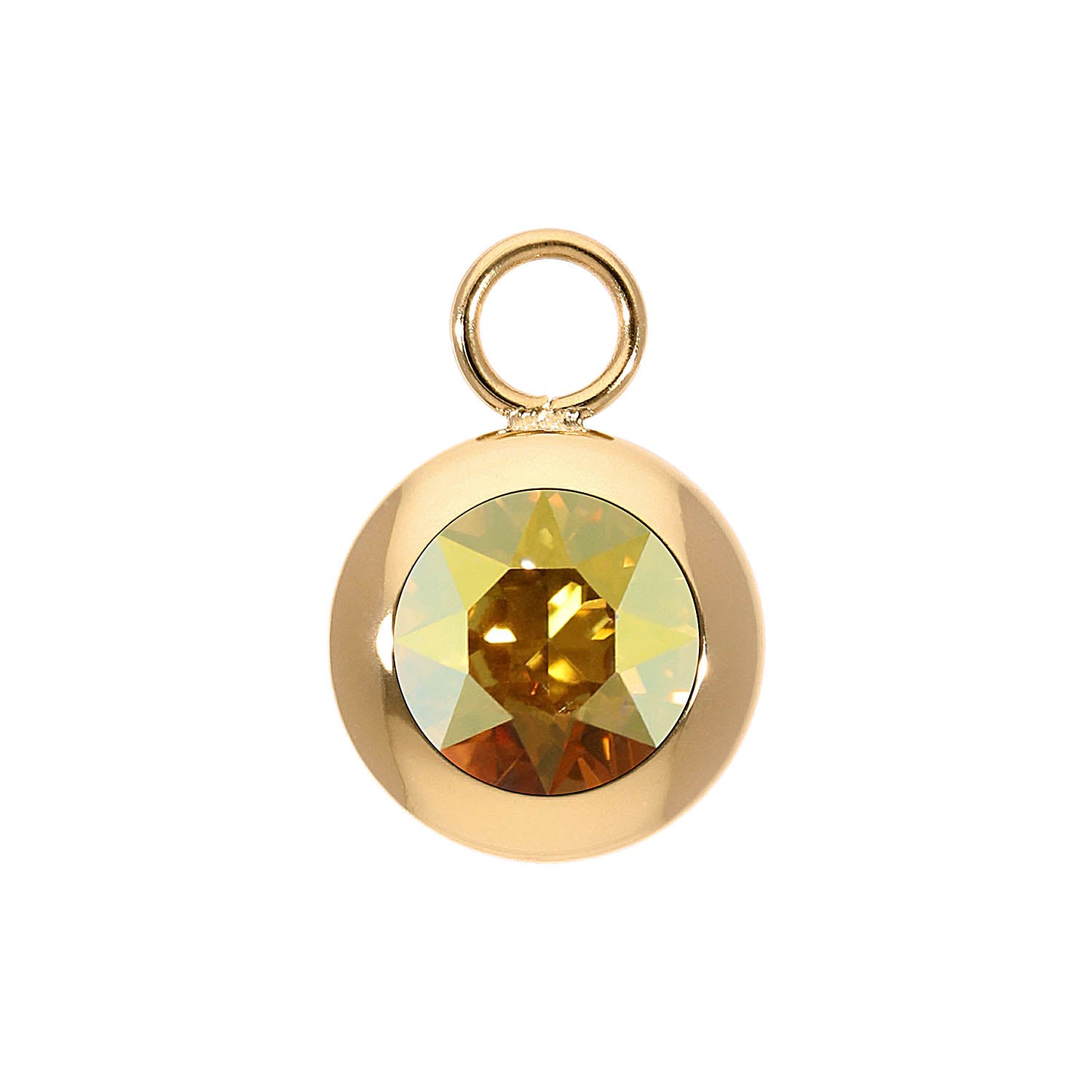 Tondo Charm 13 mm - Gold metallic sunshine