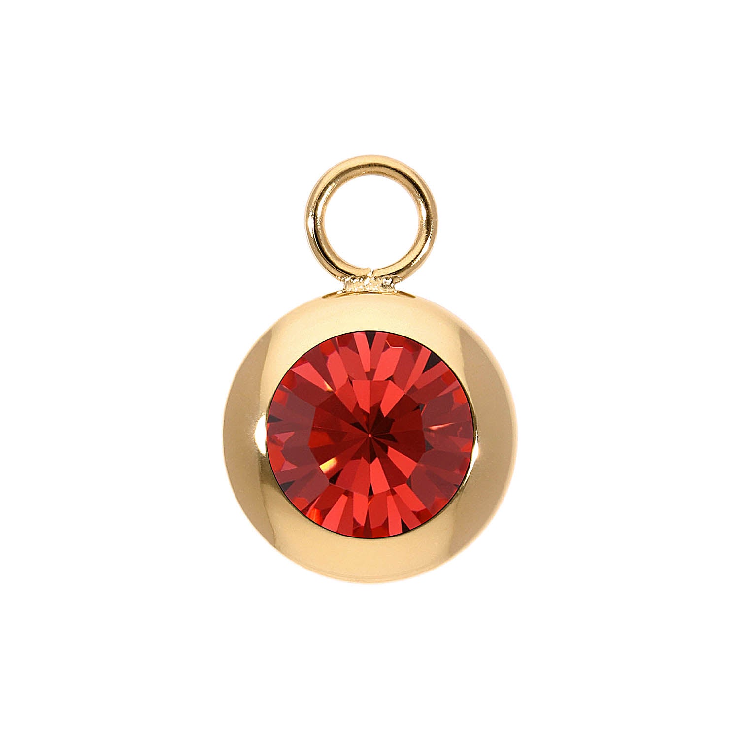 Tondo Charm 13 mm - Gold padparadscha