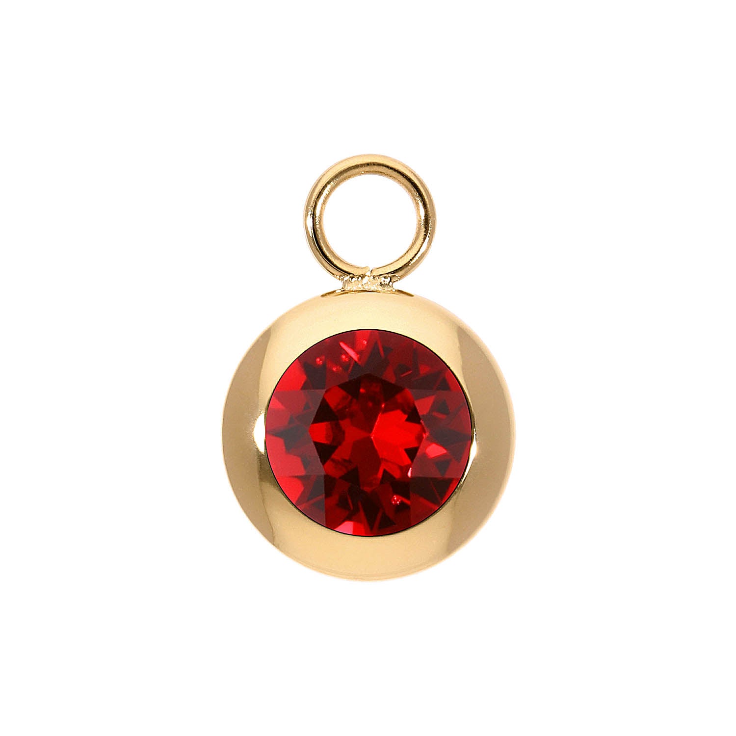 Tondo Charm 13 mm - Gold scarlet