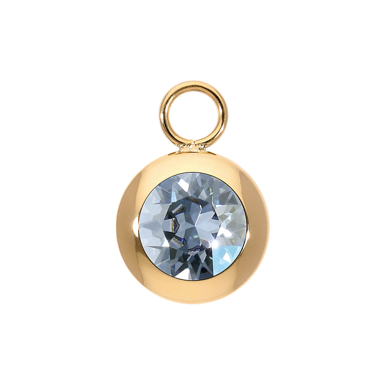 Tondo Charm 13 mm - Gold blue shade