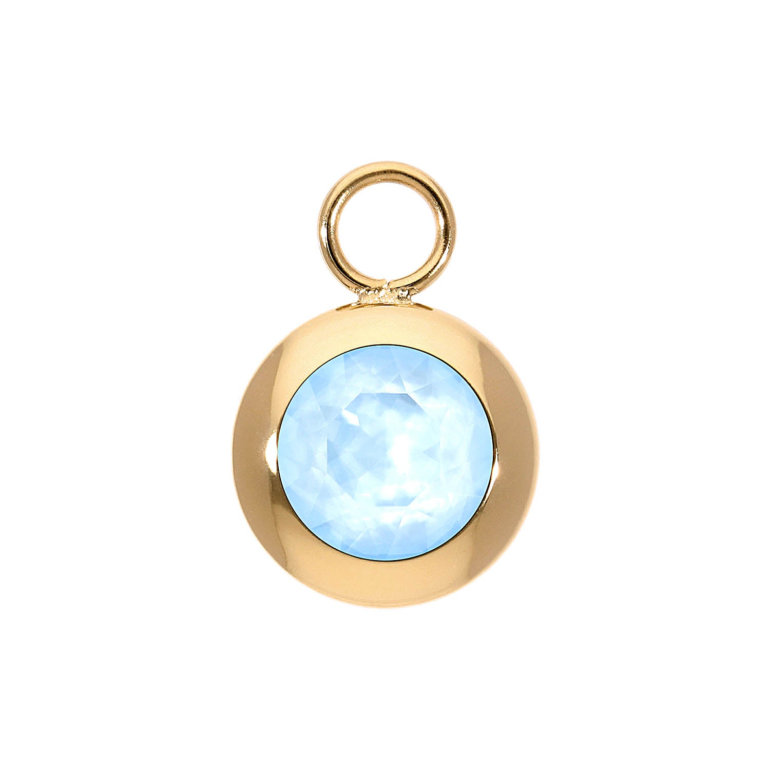 Tondo Charm 13 mm - Gold crystal sky ignite