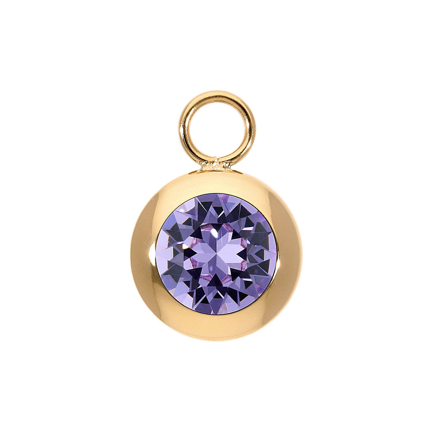 Tondo Charm 13 mm - Gold Violet