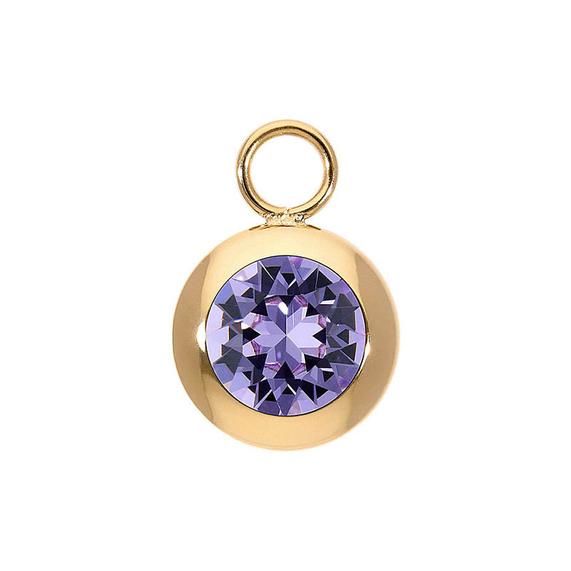 Tondo Charm 13 mm - Gold Violet