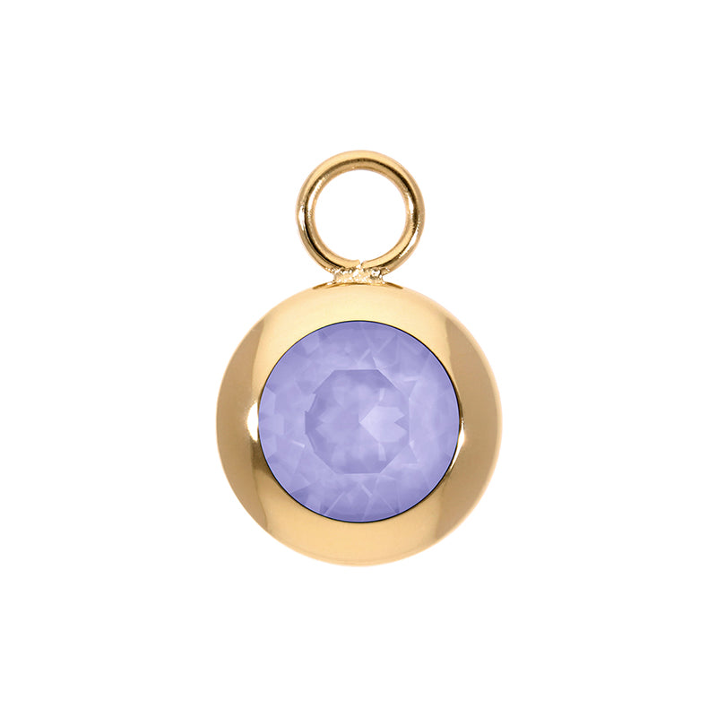 Tondo Charm 13 mm - Gold Crystal Purple Ignite