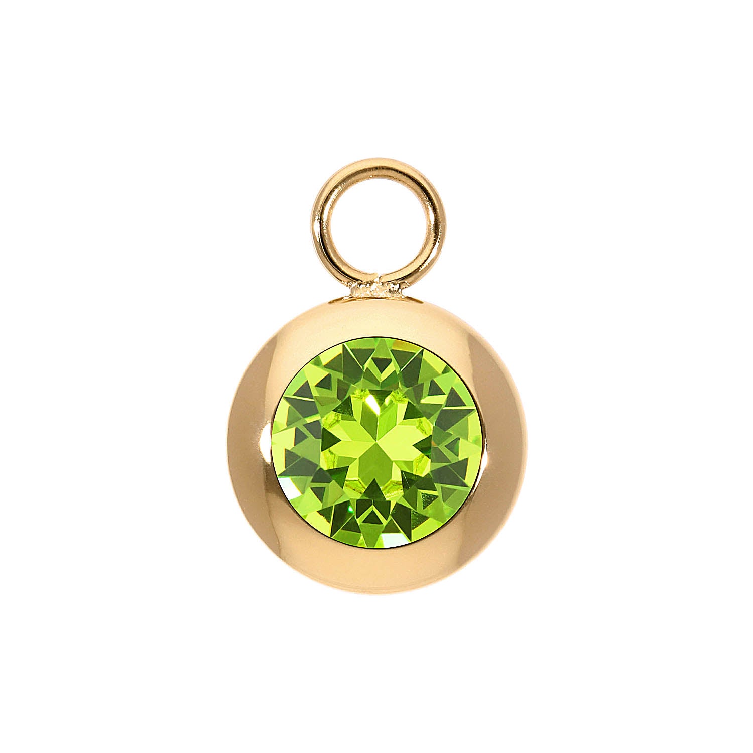 Tondo Charm 13 mm - Gold Citrus Green