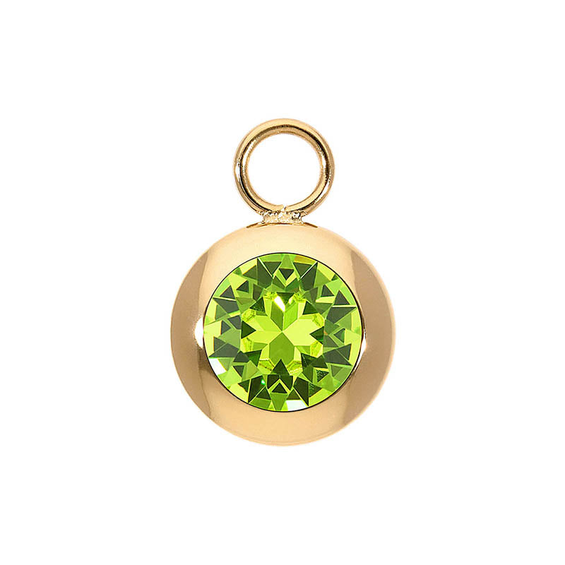 Tondo Charm 13 mm - Gold Citrus Green