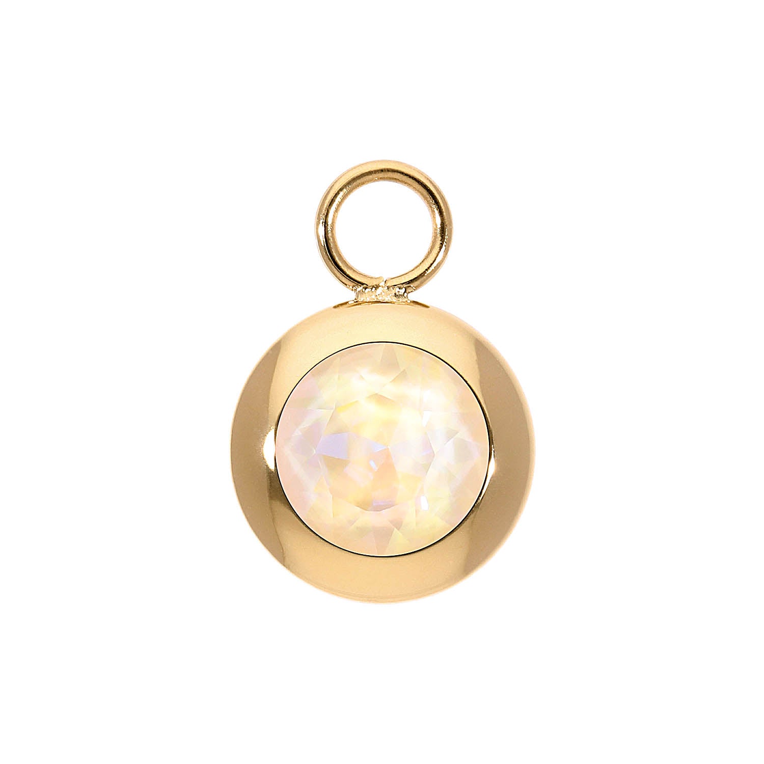 Tondo Charm 13 mm - Gold ivory cream delite