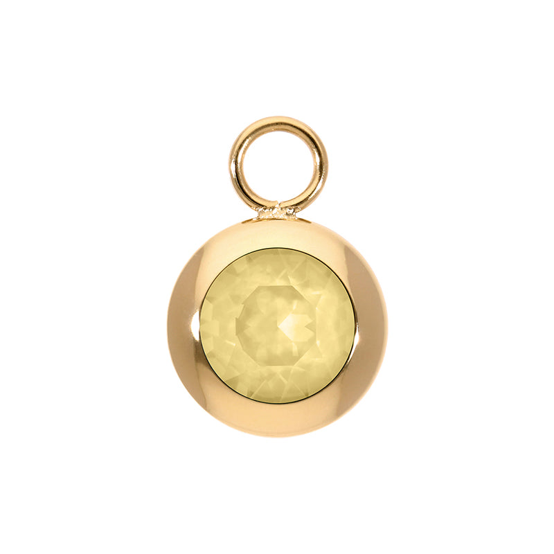 Tondo Charm 13 mm - Gold Recreated Dark Jonquil