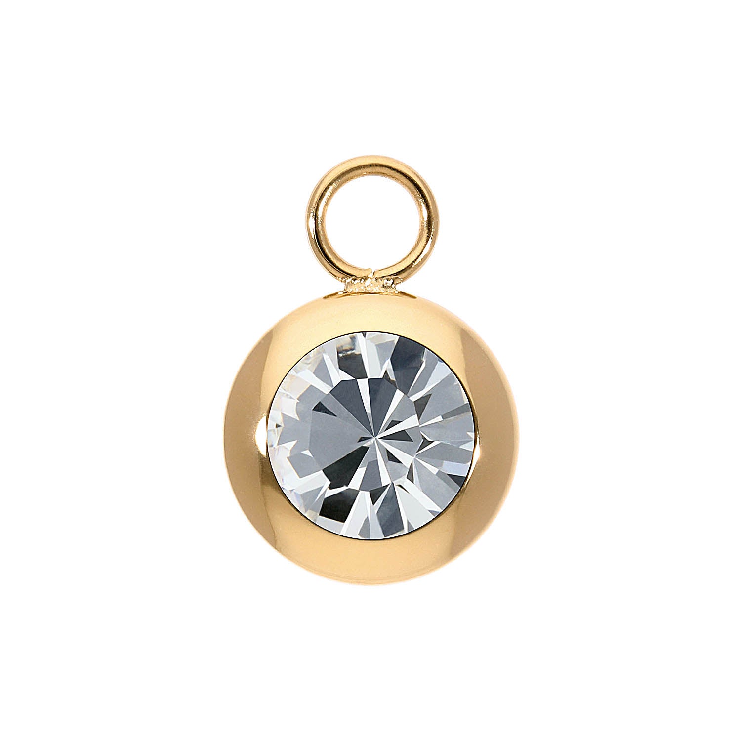 Tondo Charm 13 mm - Gold crystal