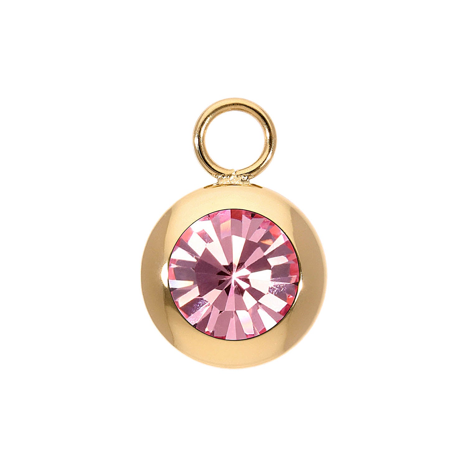 Tondo Charm 13 mm - Gold Light Rose