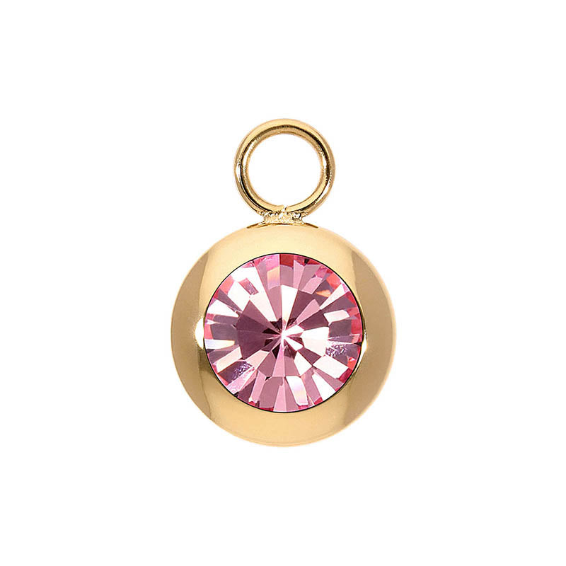 Tondo Charm 13 mm - Gold Light Rose