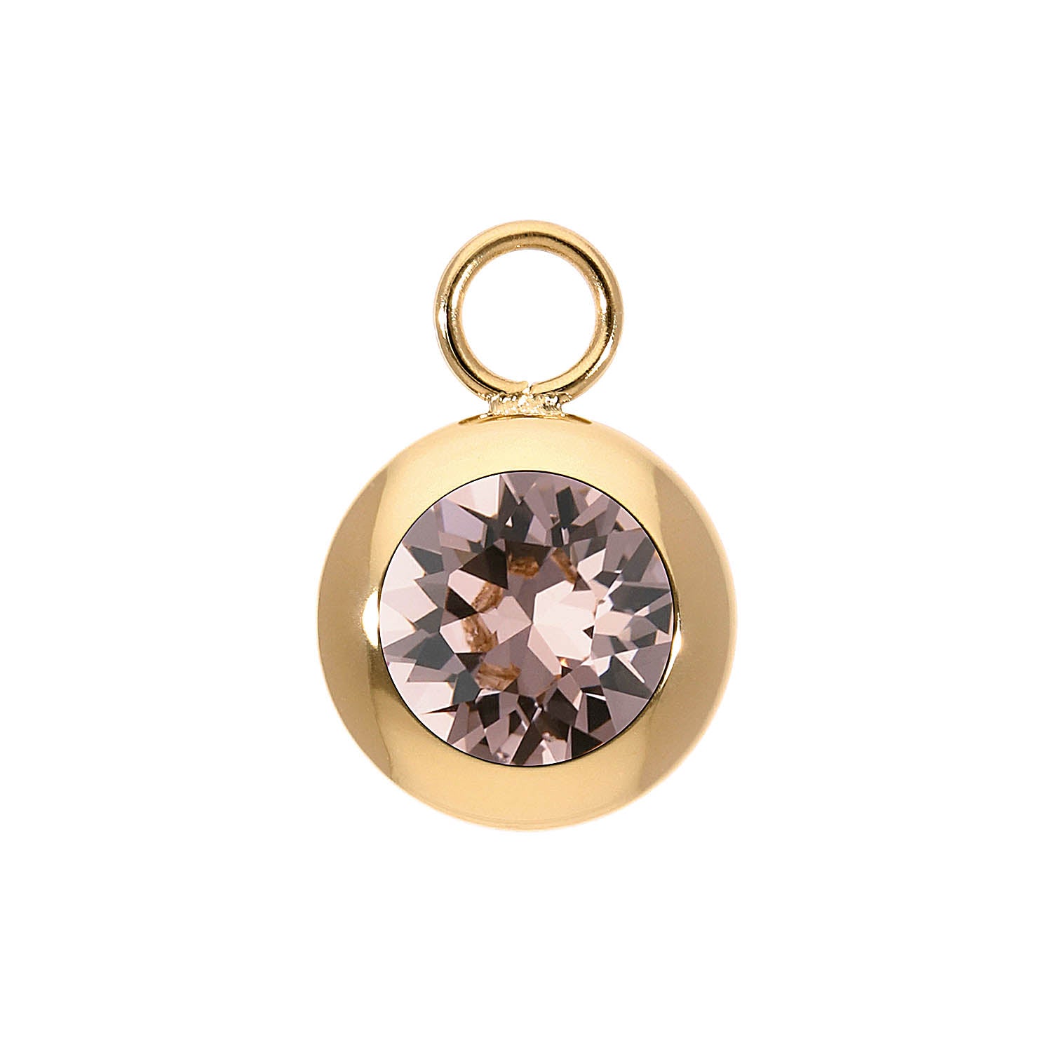 Tondo Charm 13 mm - Gold vintage rose
