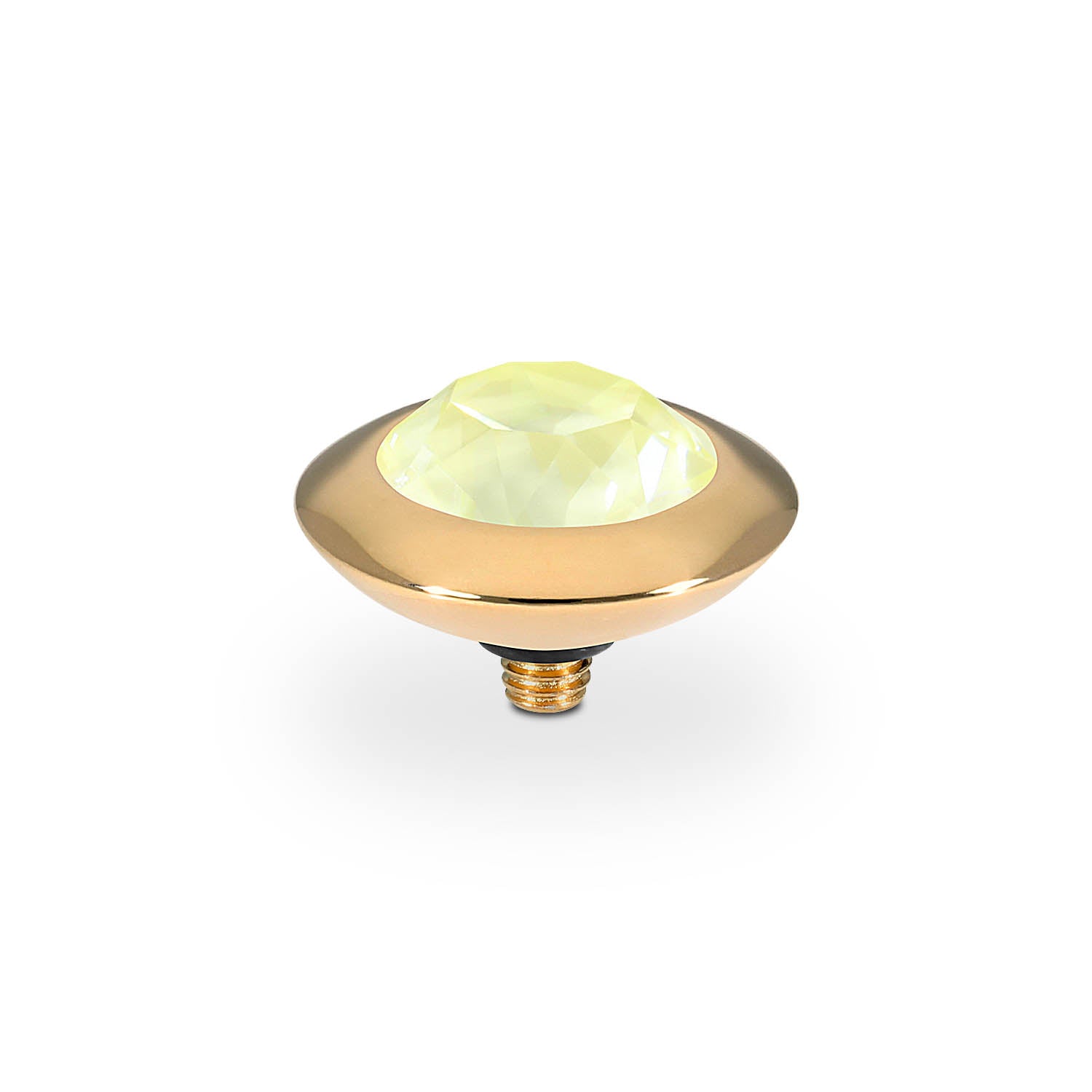 Tondo Top 13 mm - Gold crystal soft yellow ignite