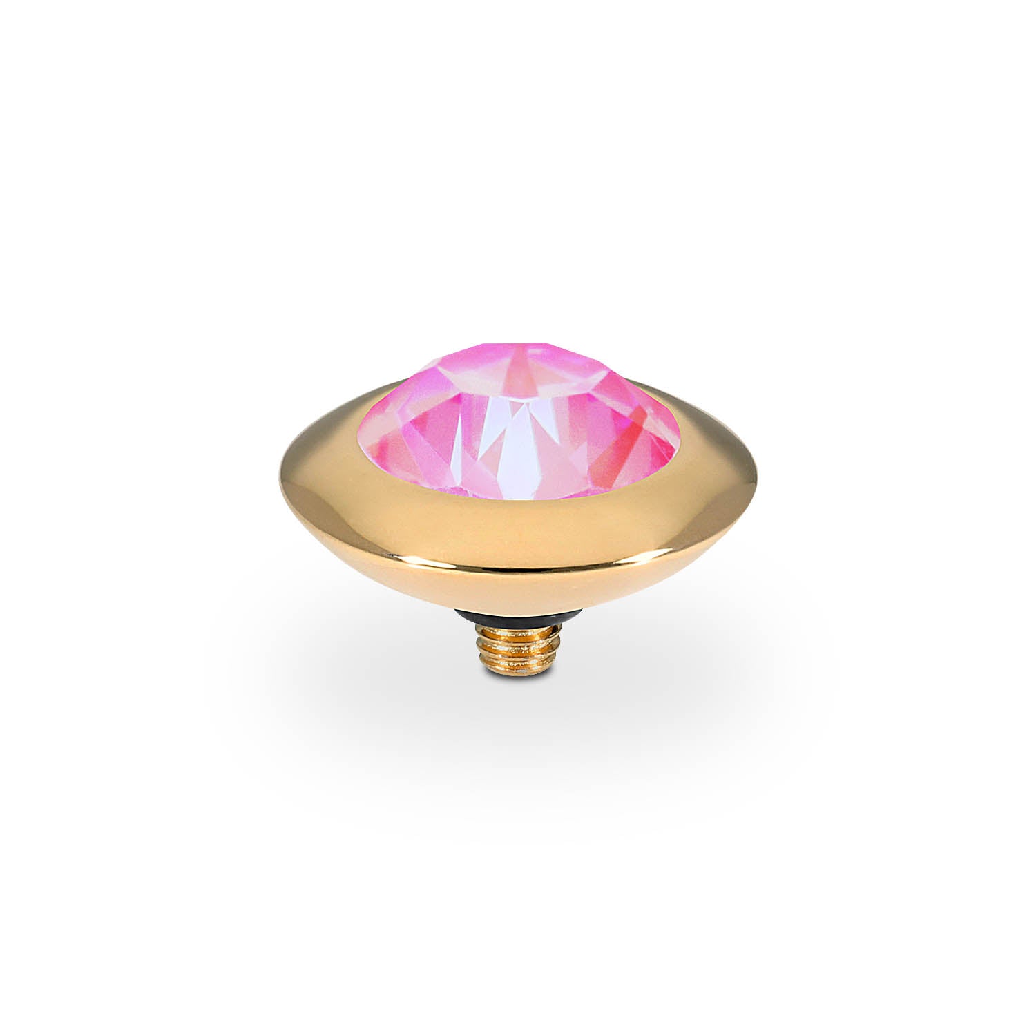 Tondo Top 13 mm - Gold lotus pink delite
