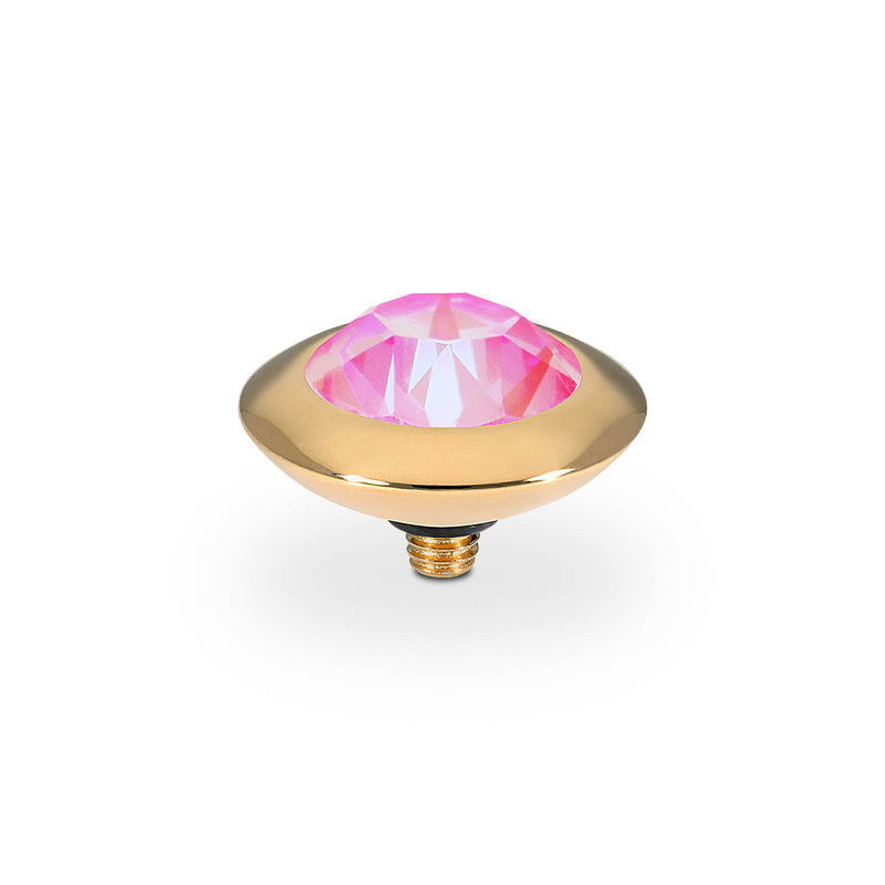 Tondo Top 13 mm - Gold lotus pink delite
