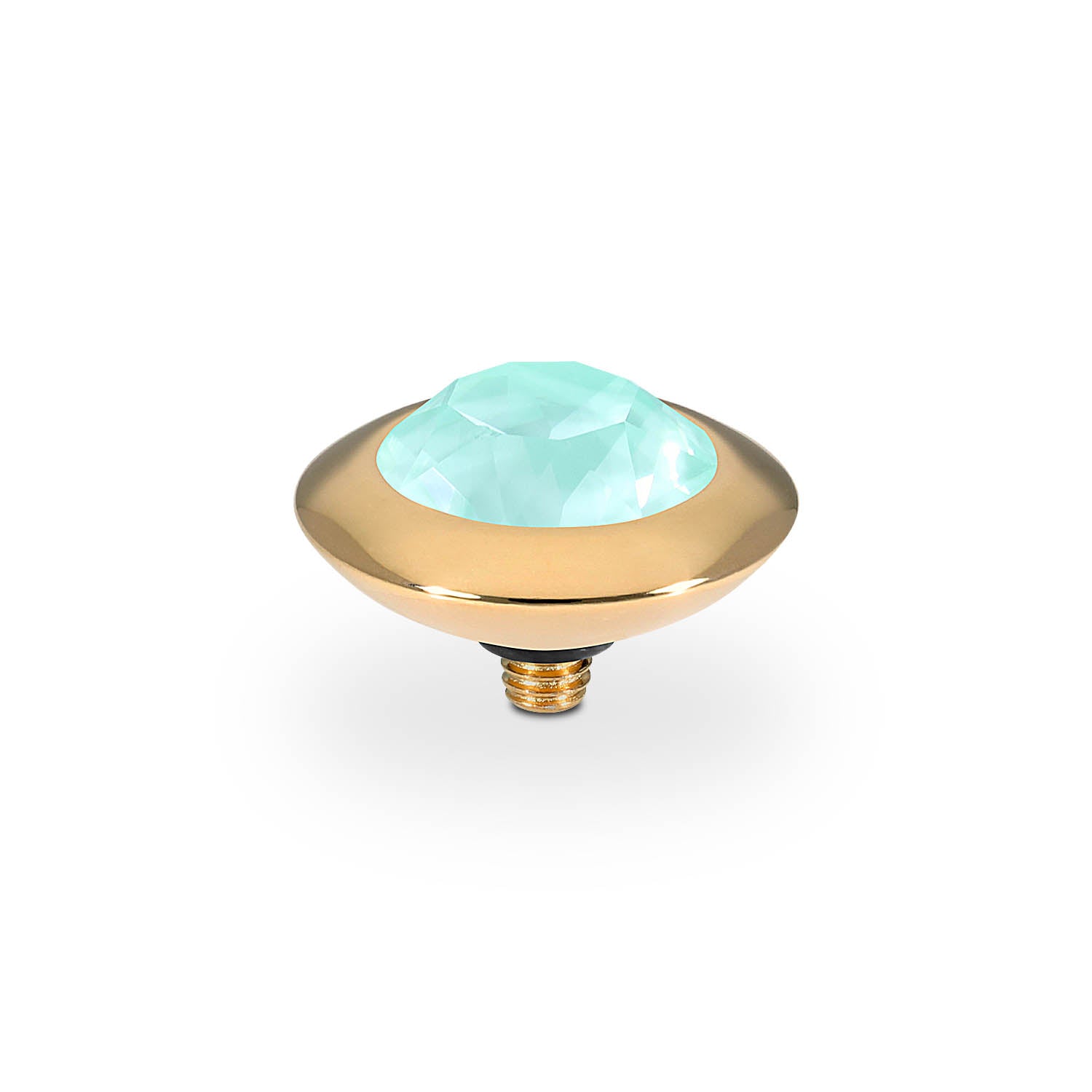 Tondo Top 13 mm - Gold crystal soft mint ignite