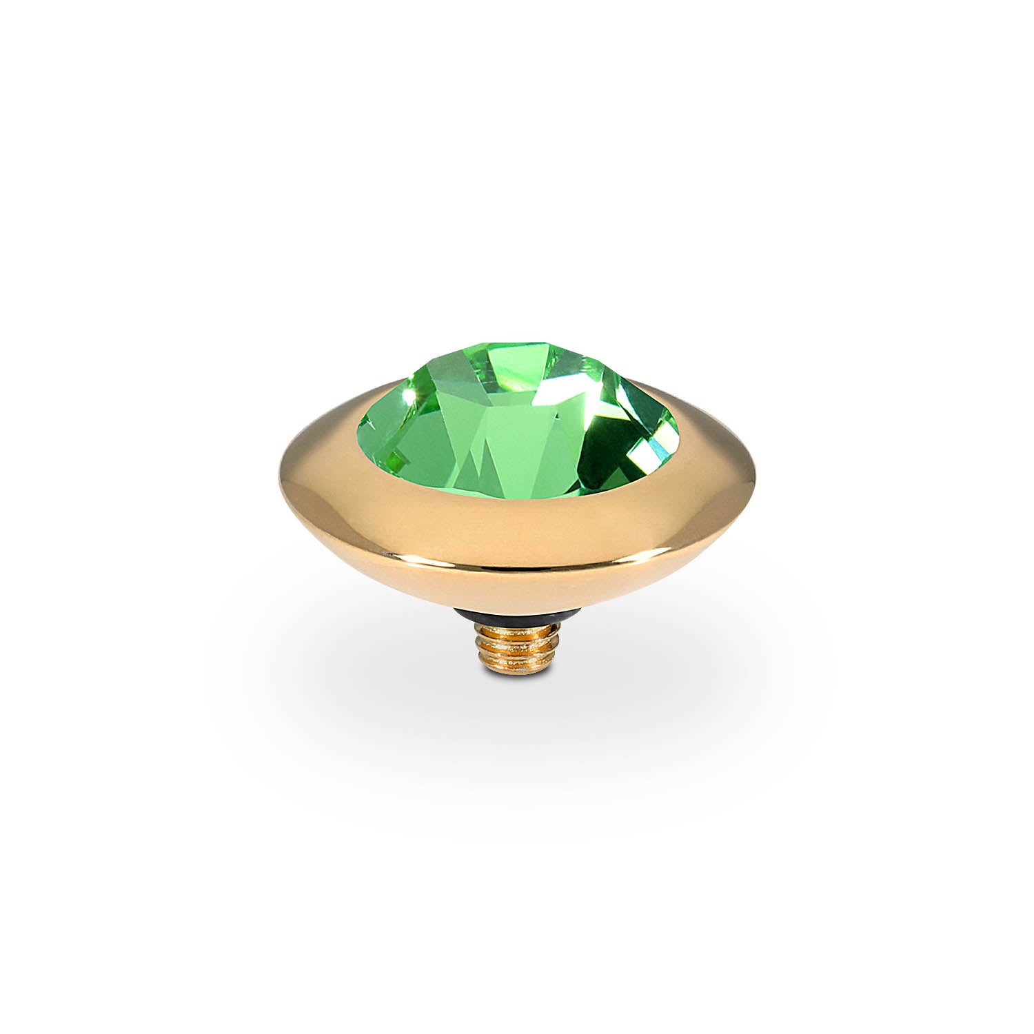 Tondo Top 13 mm - Gold peridot