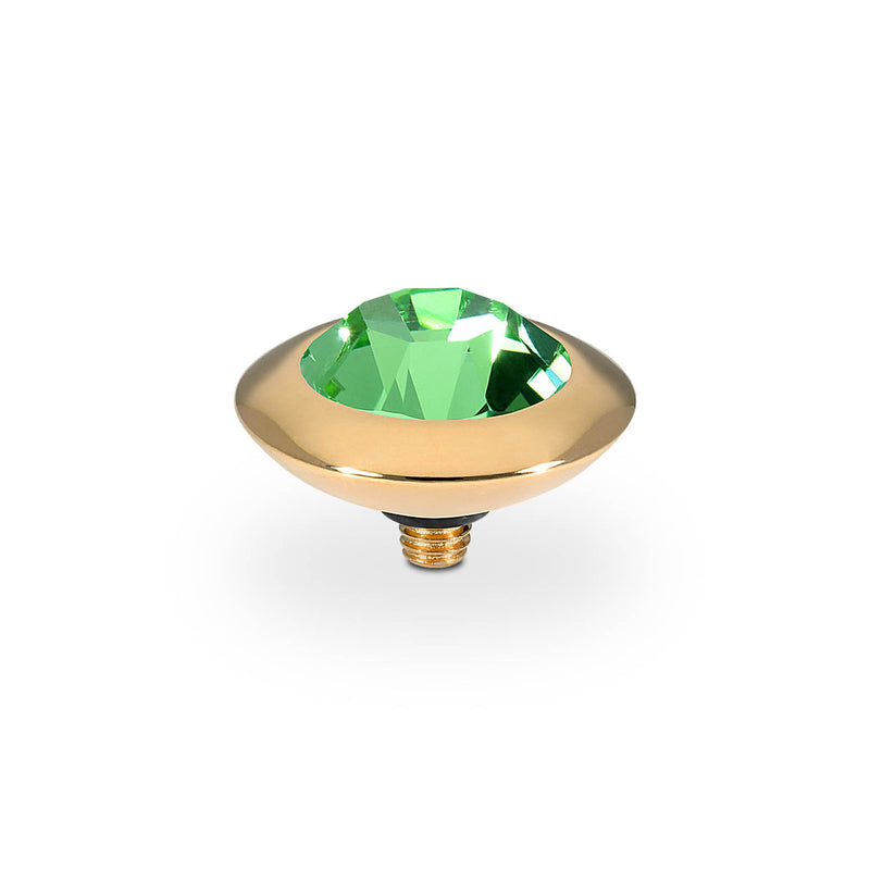 Tondo Top 13 mm - Gold peridot