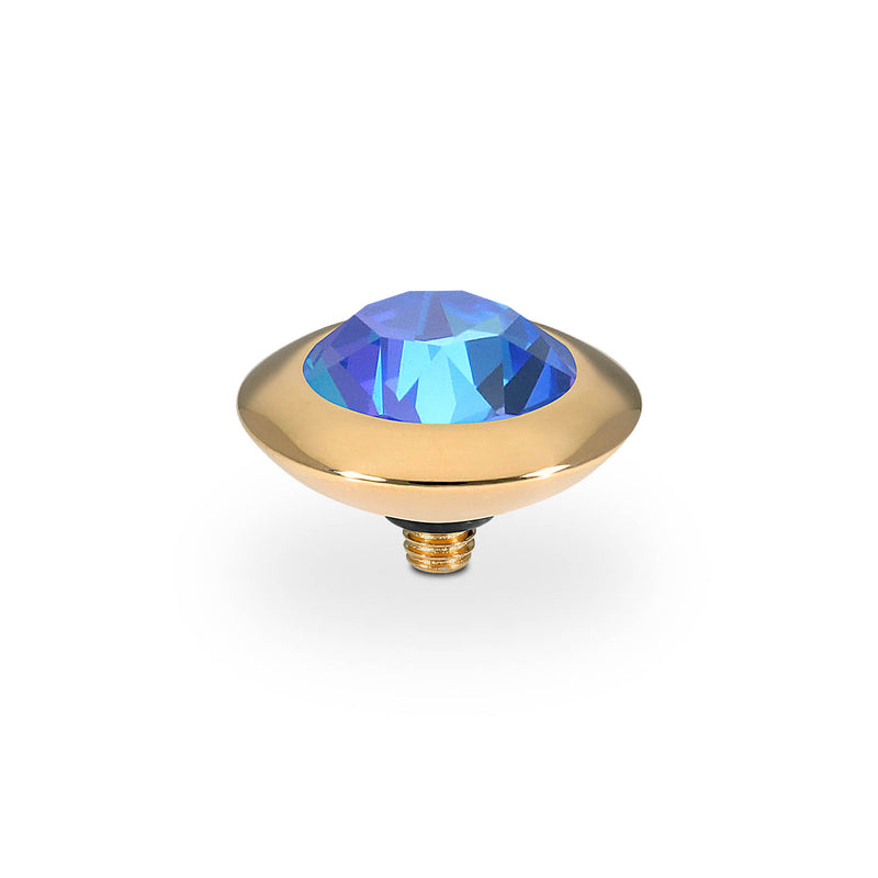 Tondo Top 13 mm - Gold royal blue delite