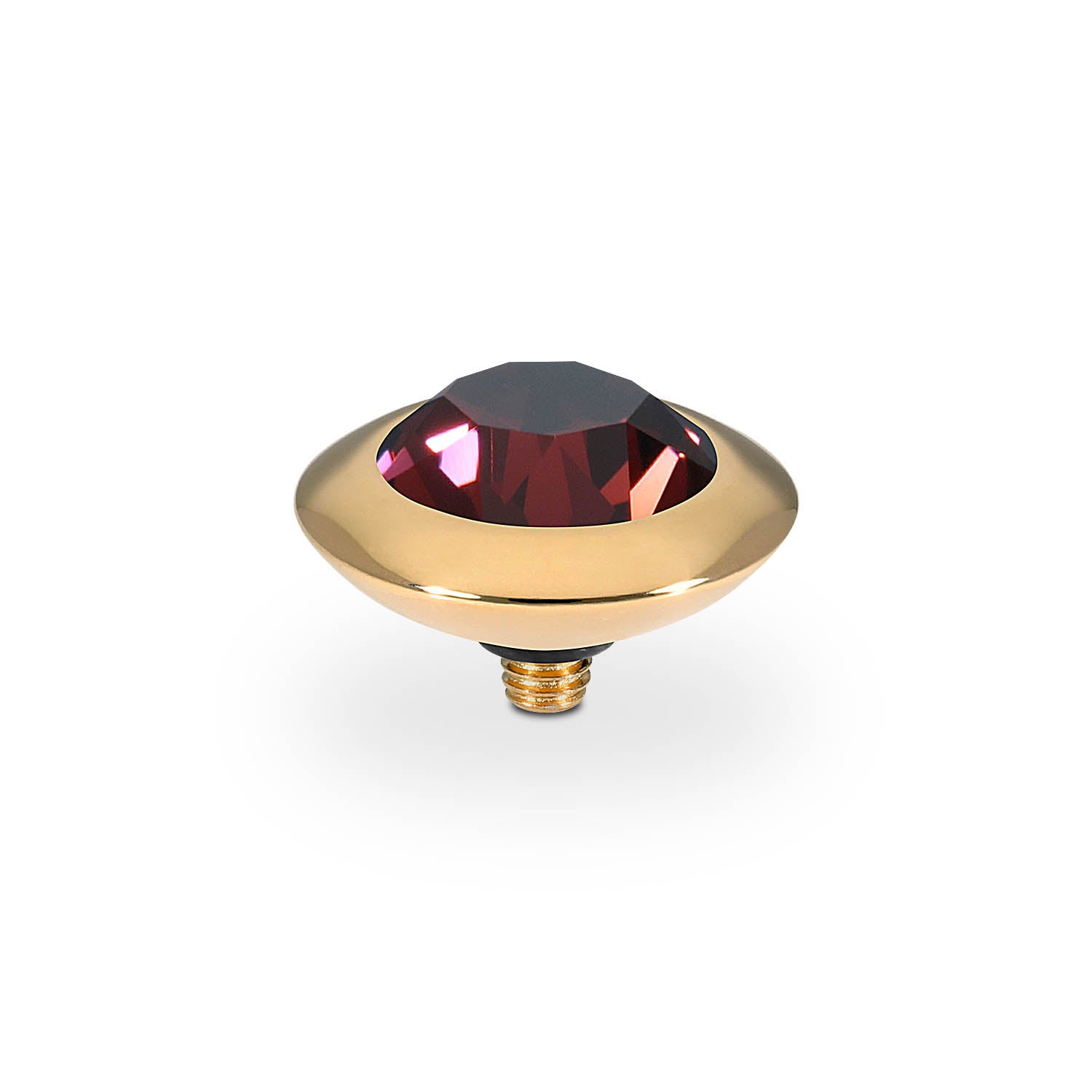 Tondo Top 13 mm - Gold Burgundy