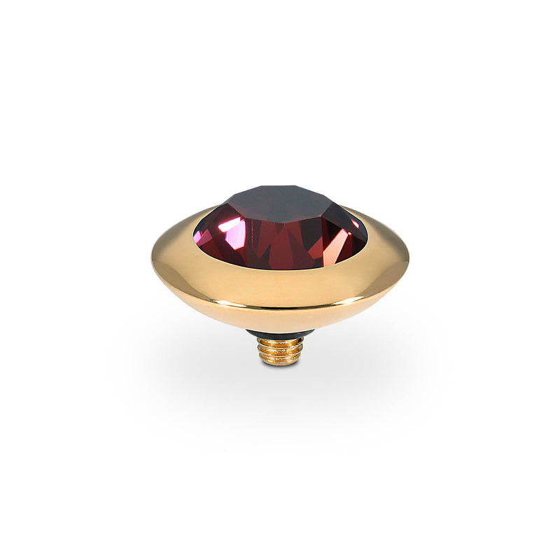 Tondo Top 13 mm - Gold Burgundy