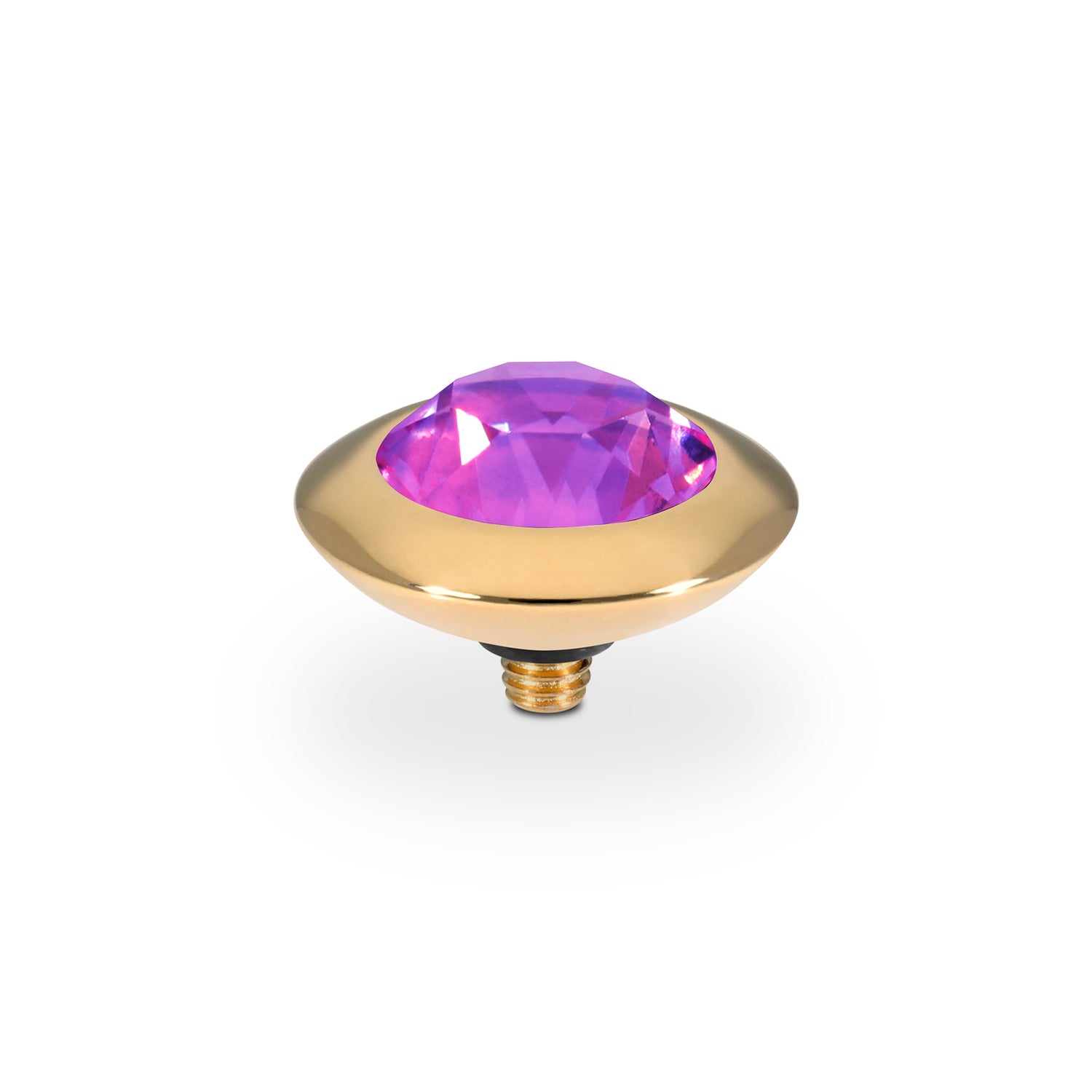 Tondo Top 13 mm - Gold Crystal Electric Violet Ignite
