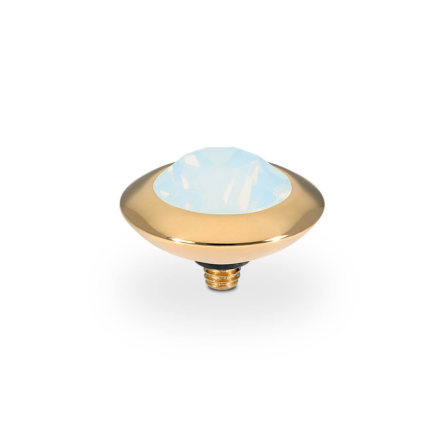 Tondo Top 13 mm - Gold white opal