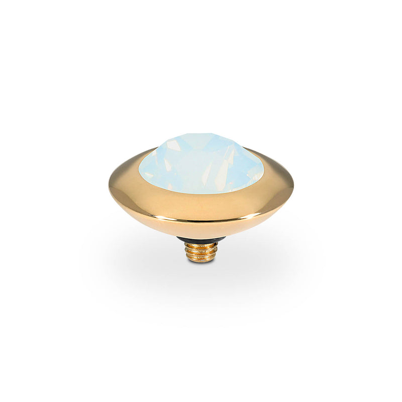 Tondo Top 13 mm - Gold white opal