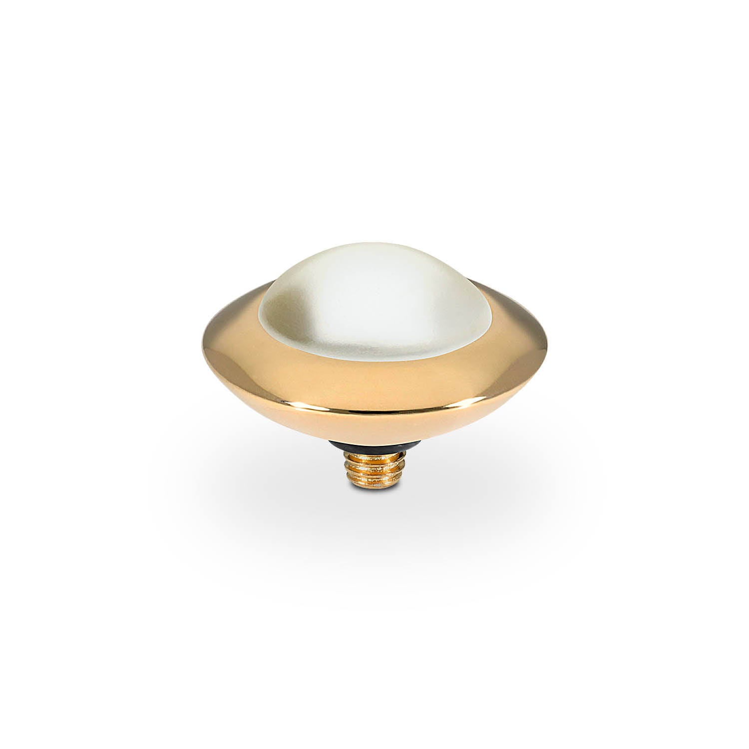 Tondo Top 13 mm - Gold cream pearl