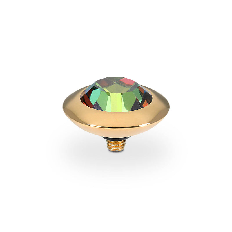 Tondo Top 13 mm - Gold Crystal Vitrail Medium