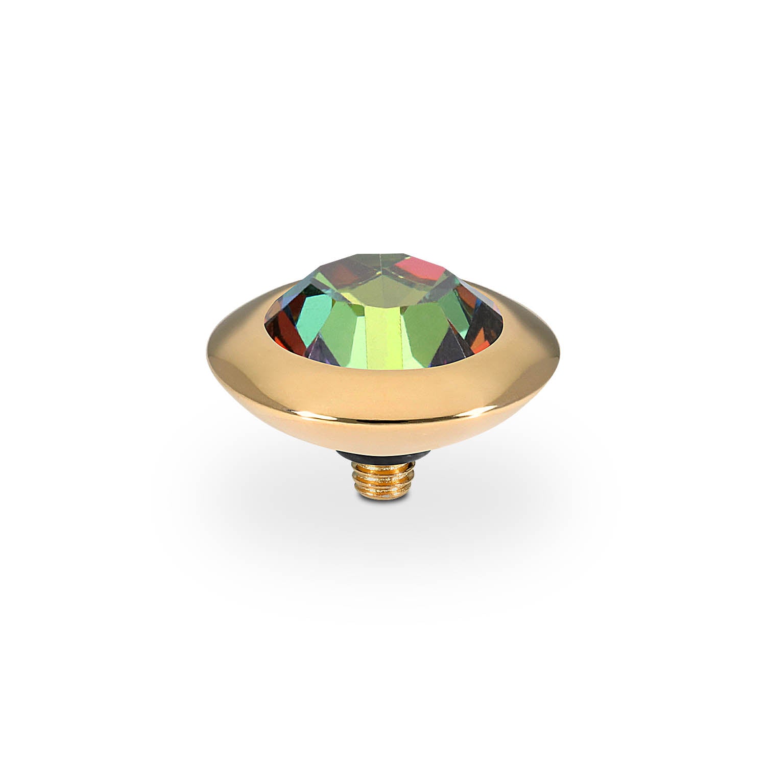 Tondo Top 13 mm - Gold Crystal Vitrail Medium