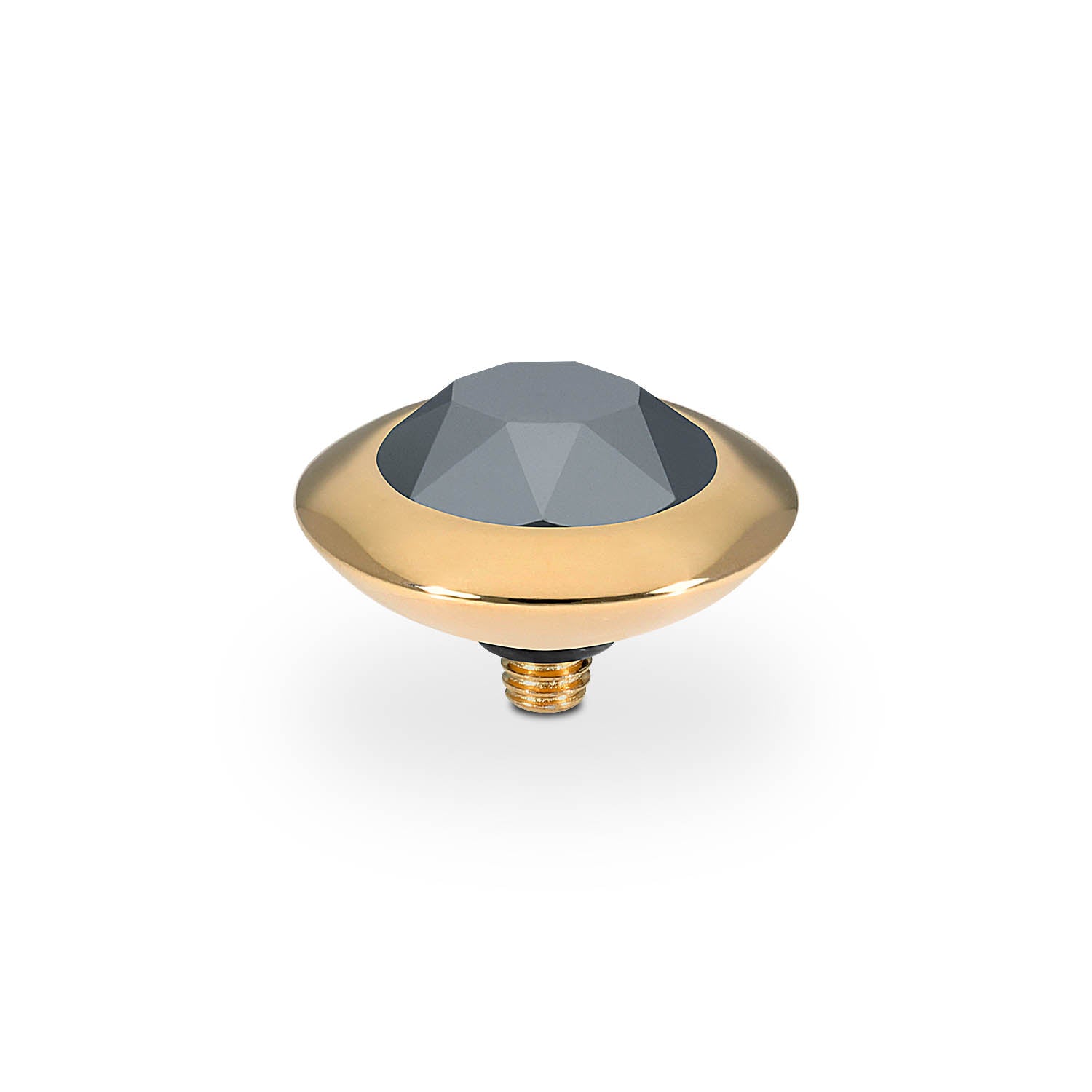Tondo Top 13 mm - Gold jet hematite
