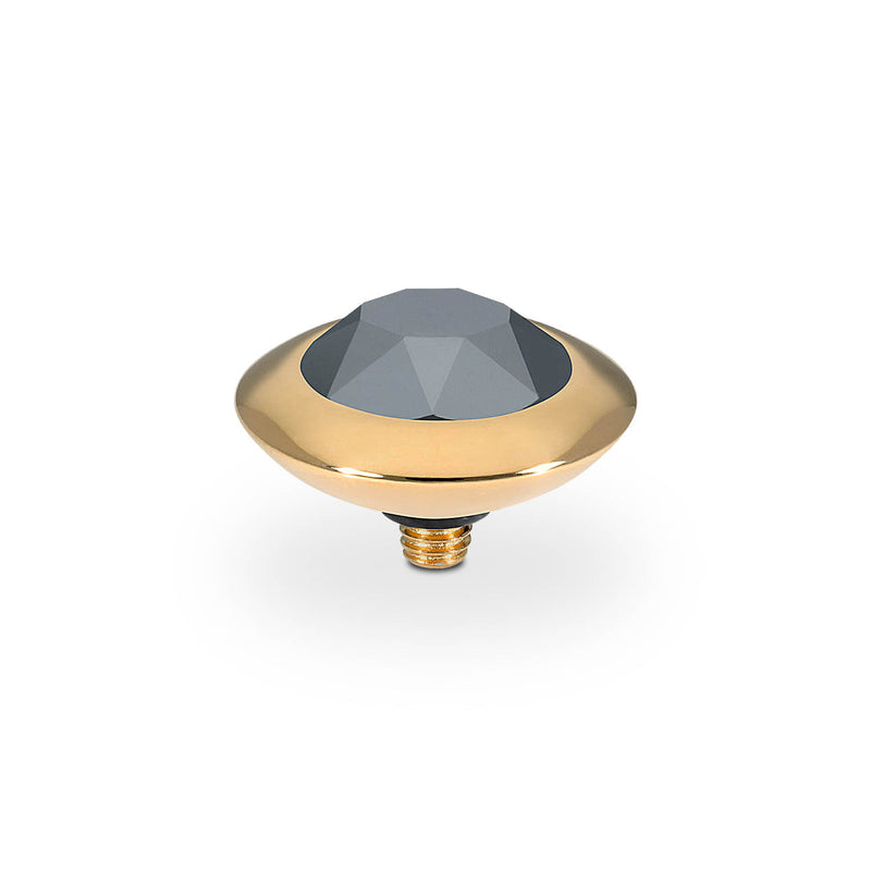Tondo Top 13 mm - Gold jet hematite