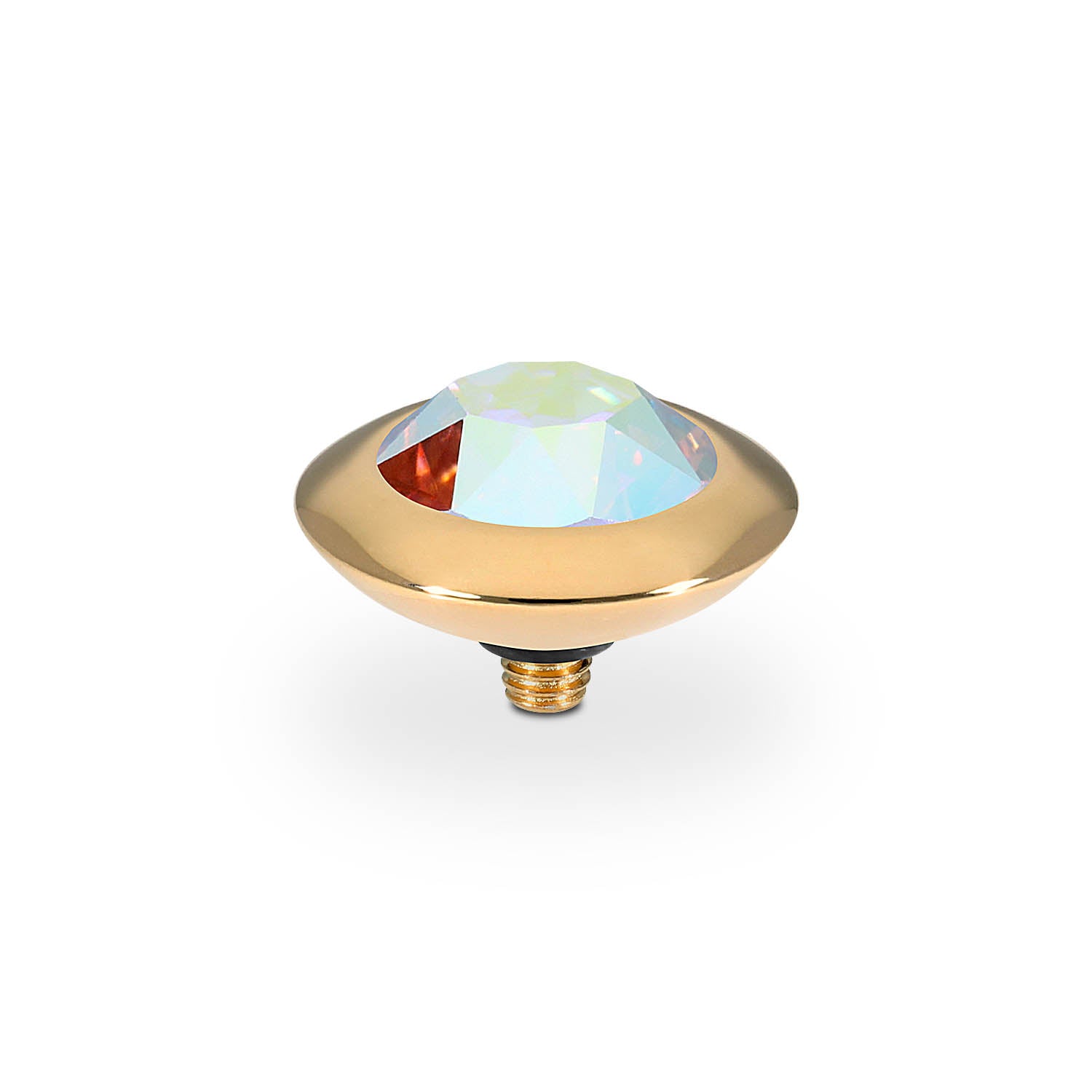 Tondo Top 13 mm - Gold crystal aurora boreale