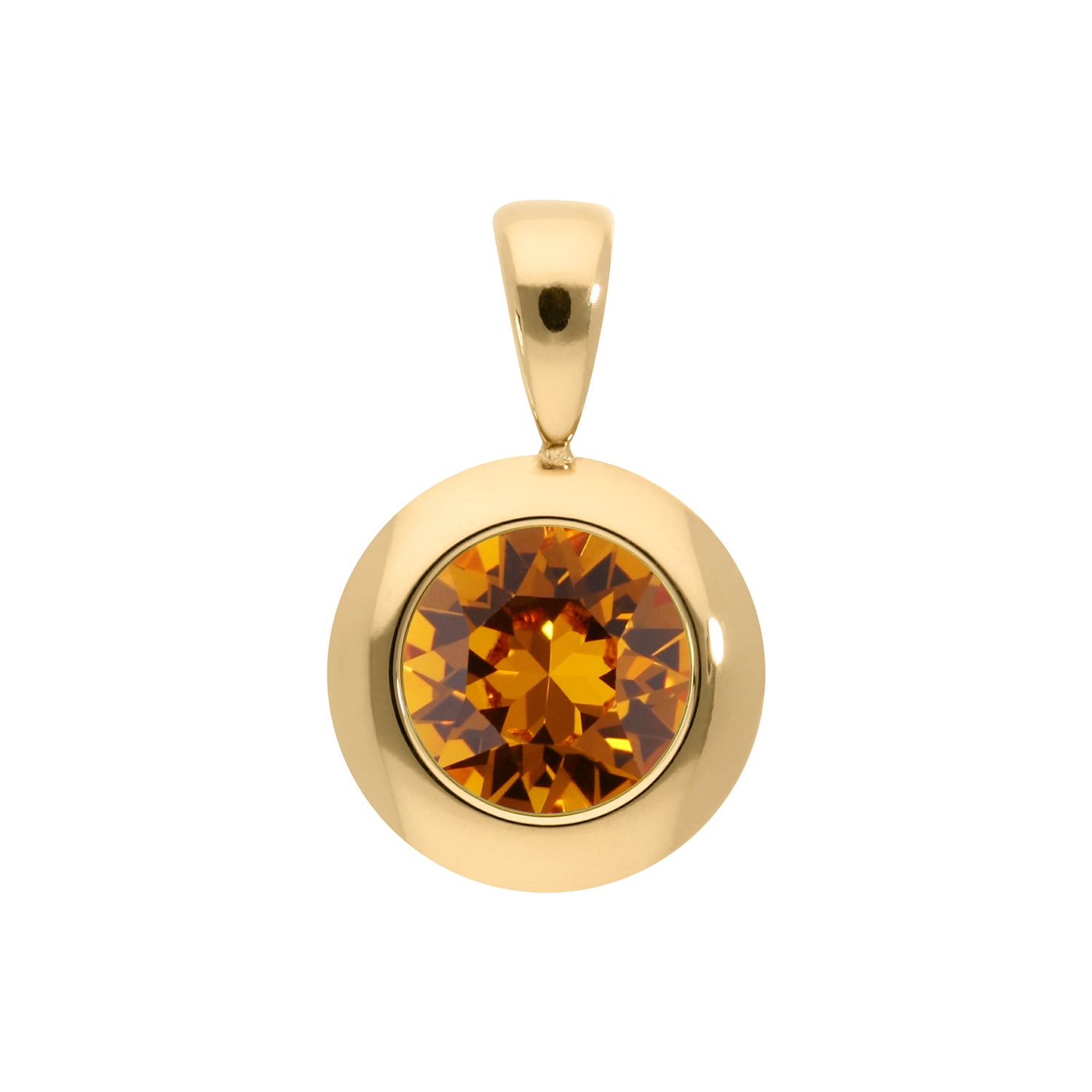 Tondo Anhänger 13 mm - Gold Topaz