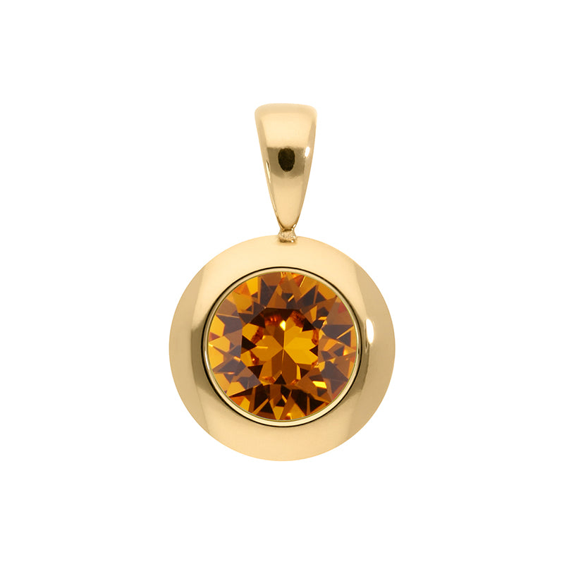 Tondo Anhänger 13 mm - Gold Topaz
