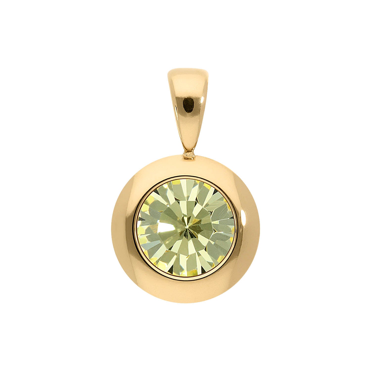 Tondo Anhänger 13 mm - Gold Jonquil